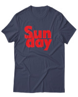 T-Shirt Unisex - Sunday - Color Thumbnail Μπλε Γκρι