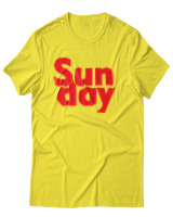 T-Shirt Unisex - Sunday - Color Thumbnail Κίτρινο