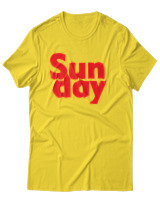 T-Shirt Unisex - Sunday - Color Thumbnail Χρυσό Κίτρινο