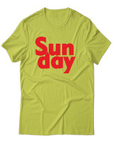 T-Shirt Unisex - Sunday - Color Thumbnail Λαχανί