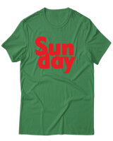 T-Shirt Unisex - Sunday - Color Thumbnail Πράσινο