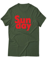 T-Shirt Unisex - Sunday - Color Thumbnail Κυπαρισσί
