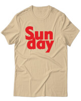 T-Shirt Unisex - Sunday - Color Thumbnail Μπεζ