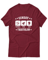 T-Shirt Αντρικό - Sunday Triathlon - Color Thumbnail Σκούρο Κόκκινο