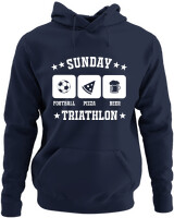 Φούτερ με κουκούλα - Sunday Triathlon - Color Thumbnail Navy Blue