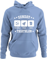 Φούτερ με κουκούλα - Sunday Triathlon - Color Thumbnail Blue Carolina