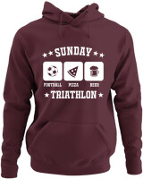 Φούτερ με κουκούλα - Sunday Triathlon - Color Thumbnail Marron