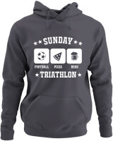 Φούτερ με κουκούλα - Sunday Triathlon - Color Thumbnail Ανθρακί