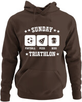 Φούτερ με κουκούλα - Sunday Triathlon - Color Thumbnail Καφέ