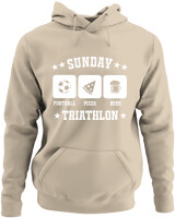 Φούτερ με κουκούλα - Sunday Triathlon - Color Thumbnail Μπέζ