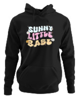 Φούτερ με κουκούλα - Sunny Little Babe - Color Thumbnail Μαύρο
