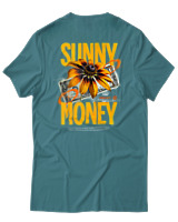 T-Shirt Αντρικό - Sunny Money - Color Thumbnail Μπλε Πράσινο
