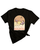 T-Shirt Woman Fashion Γυναικείο - Sunshine - Color Thumbnail BLACK