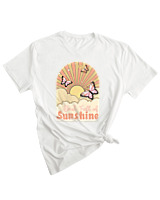T-Shirt Woman Fashion Γυναικείο - Sunshine - Color Thumbnail WHITE