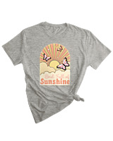 T-Shirt Woman Fashion Γυναικείο - Sunshine - Color Thumbnail GREY MELANZE