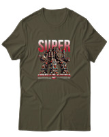 T-Shirt Αντρικό - Super Colossal Castle - Color Thumbnail Χακί
