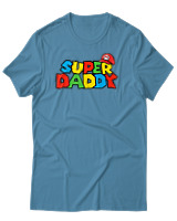 T-Shirt Αντρικό - Super Daddy - Color Thumbnail Τιρκουάζ