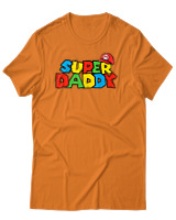 T-Shirt Αντρικό - Super Daddy - Color Thumbnail Πορτοκαλί