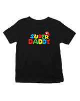 T-Shirt  Παιδικό - Super Daddy - Color Thumbnail Μαύρο