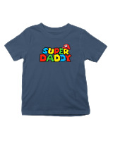 T-Shirt  Παιδικό - Super Daddy - Color Thumbnail Σκούρο Μπλε