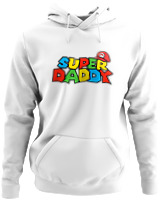 Φούτερ με κουκούλα - Super Daddy - Color Thumbnail ΄Ασπρο
