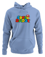 Φούτερ με κουκούλα - Super Daddy - Color Thumbnail Blue Carolina