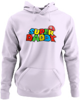 Φούτερ με κουκούλα - Super Daddy - Color Thumbnail Lilac