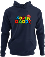 Φούτερ με κουκούλα - Super Daddy - Color Thumbnail Navy Blue