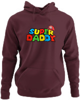 Φούτερ με κουκούλα - Super Daddy - Color Thumbnail Marron