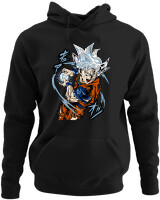 Φούτερ με κουκούλα - Super Goku - Color Thumbnail Μαύρο