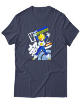 T-Shirt Αντρικό - Super Saiyan Vegeta - Color Thumbnail Μπλε Γκρι