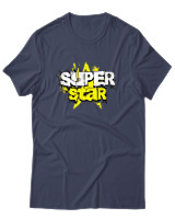 T-Shirt Αντρικό - Super Star - Color Thumbnail Μπλε Γκρι