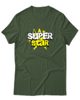 T-Shirt Αντρικό - Super Star - Color Thumbnail Κυπαρισσί