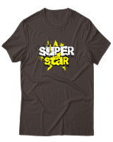 T-Shirt Αντρικό - Super Star - Color Thumbnail Καφέ
