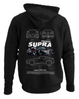Φούτερ με κουκούλα Γυναικείο - Supra A90 - Color Thumbnail Μαύρο