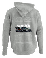 Φούτερ με κουκούλα Γυναικείο - Supra A90 - Color Thumbnail Γκρι Μελανζέ