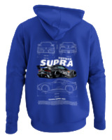 Φούτερ με κουκούλα Γυναικείο - Supra A90 - Color Thumbnail Μπλε Ρουά