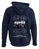 Φούτερ με κουκούλα - Supra A90 - Color Thumbnail Navy Blue