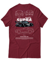T-Shirt Αντρικό - Supra A90 - Color Thumbnail Σκούρο Κόκκινο