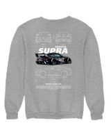 Φούτερ χωρίς κουκούλα Γυναικείο - Supra A90 - Color Thumbnail Γκρι Μελανζέ