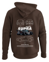 Φούτερ με κουκούλα - Supra A90 - Color Thumbnail Καφέ
