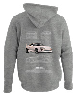 Φούτερ με κουκούλα Αντρικό - Supra MK4 - Color Thumbnail Γκρι Μελανζέ