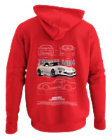 Φούτερ με κουκούλα Αντρικό - Supra MK4 - Color Thumbnail Κόκκινο