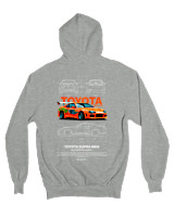 Ζακέτα Φούτερ με κουκούλα Αντρικό - Supra MK4 - Color Thumbnail Γκρι Μελανζέ