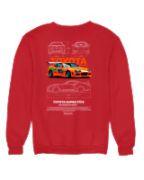 Φούτερ χωρίς κουκούλα Γυναικείο - Supra MK4 - Color Thumbnail Κόκκινο