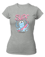 T-Shirt Στενή Γραμμή - Surf Octopus - Color Thumbnail Γκρι Μελανζέ