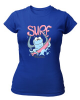 T-Shirt Στενή Γραμμή - Surf Octopus - Color Thumbnail Μπλε Ρουά