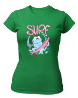 T-Shirt Στενή Γραμμή - Surf Octopus - Color Thumbnail Πράσινο