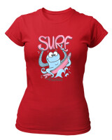 T-Shirt Στενή Γραμμή - Surf Octopus - Color Thumbnail Κόκκινο