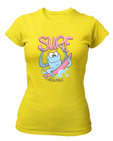 T-Shirt Στενή Γραμμή - Surf Octopus - Color Thumbnail Κίτρινο